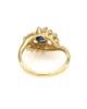 Oval Sappphire and Diamond Bypass Ring